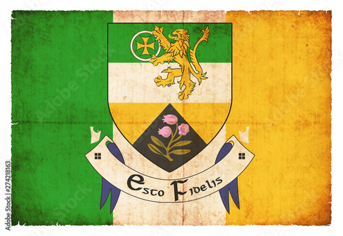 Grunge Flagge Offaly (Irland) photo