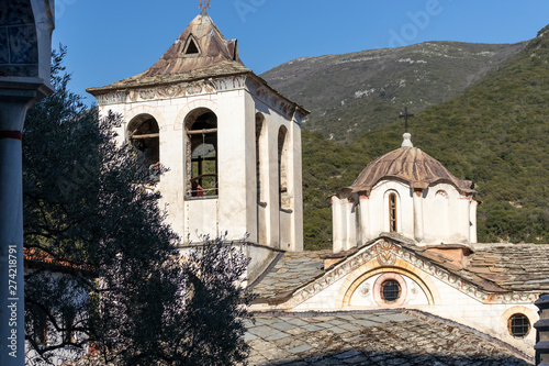 Medieval Orthodox Monastery of Timiou Prodromou St. John the Baptist near town of Serres, Central Macedonia, Greece photo