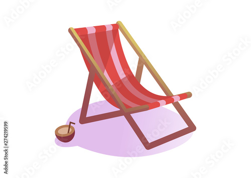 Chair beach isolated