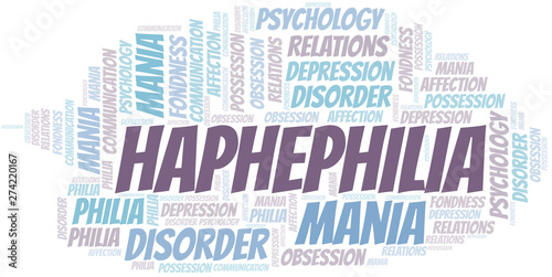 Haphephilia word cloud. Type of Philia.