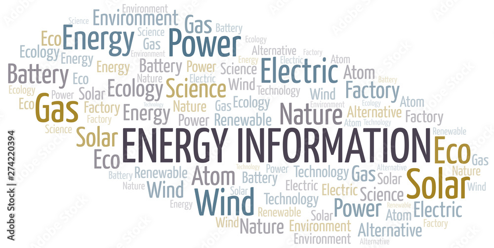 Energy Information word cloud. Wordcloud made with text only. Energy Information word cloud. Wordcloud made with text only.