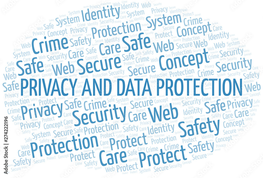 Privacy And Data Protection word cloud. Wordcloud made with text only. Privacy And Data Protection word cloud. Wordcloud made with text only.