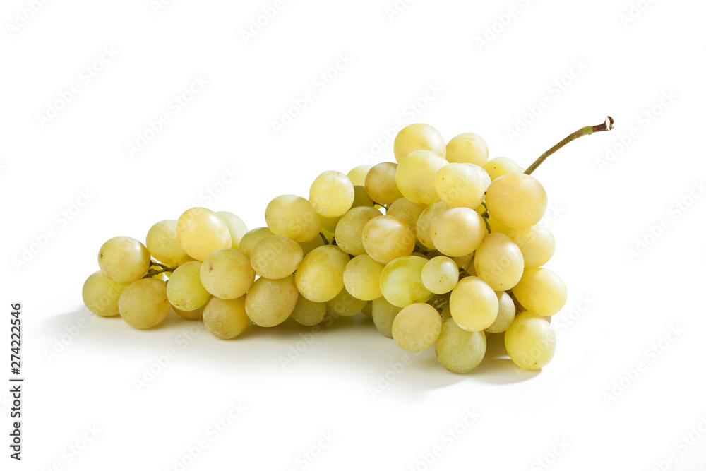 bunch of green grapes isolated on white background bunch of green grapes isolated on white background
