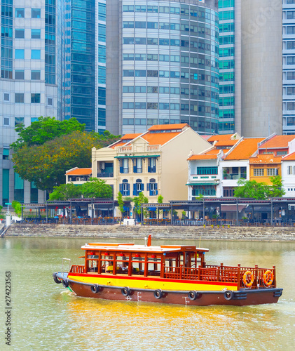 Photography Tourist boat quay Singapore river
