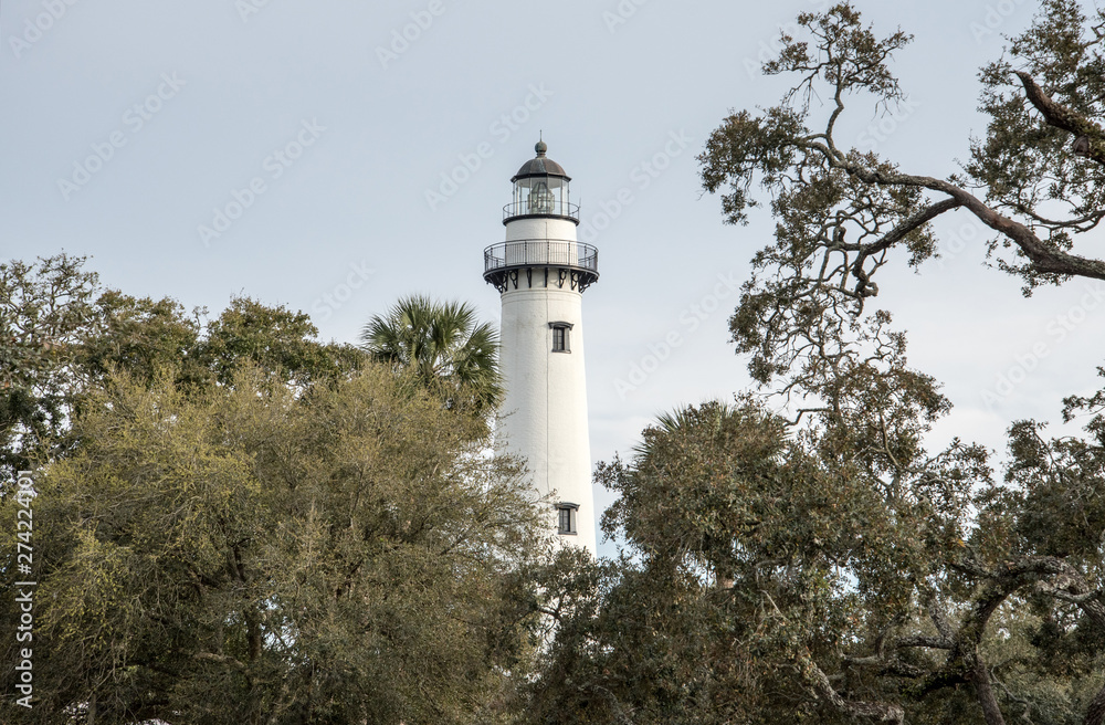 Hunting Island State Park lighthouse in South Carolina