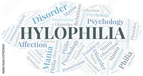 Hylophilia word cloud. Type of Philia.