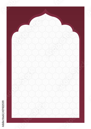 Indian frame on white background