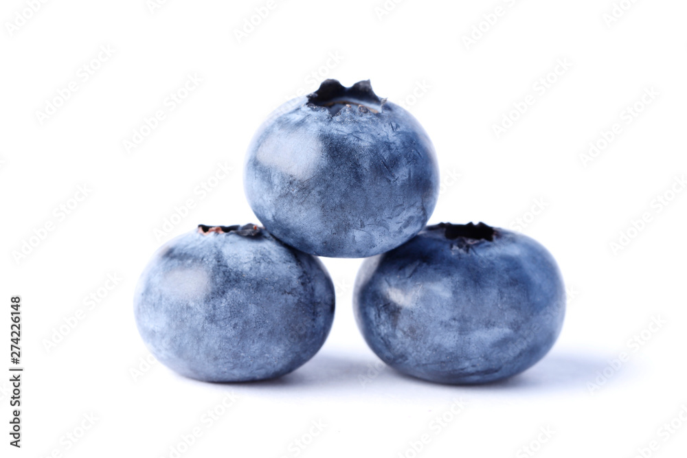 Close-up view of fresh blueberry isolated on white background. Close-up view of fresh blueberry isolated on white background.