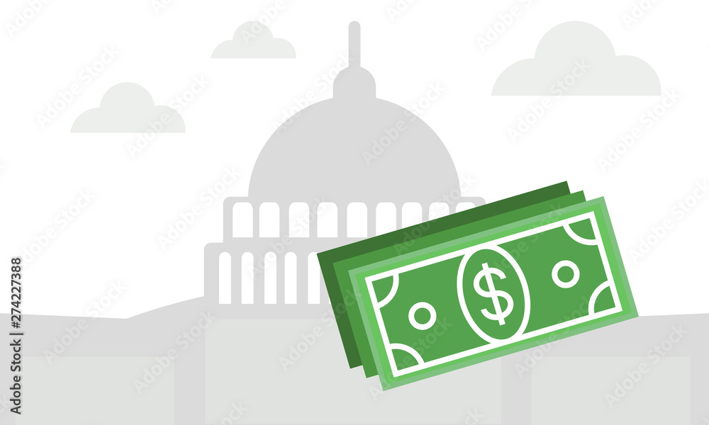 Fototapeta premium US Dollar White House
