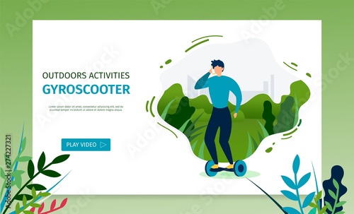 Landing Page with Video for Riding Gyroscooter