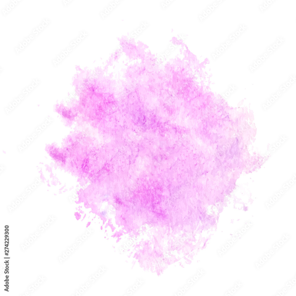 Soft pink powder color watercolor background. Vector