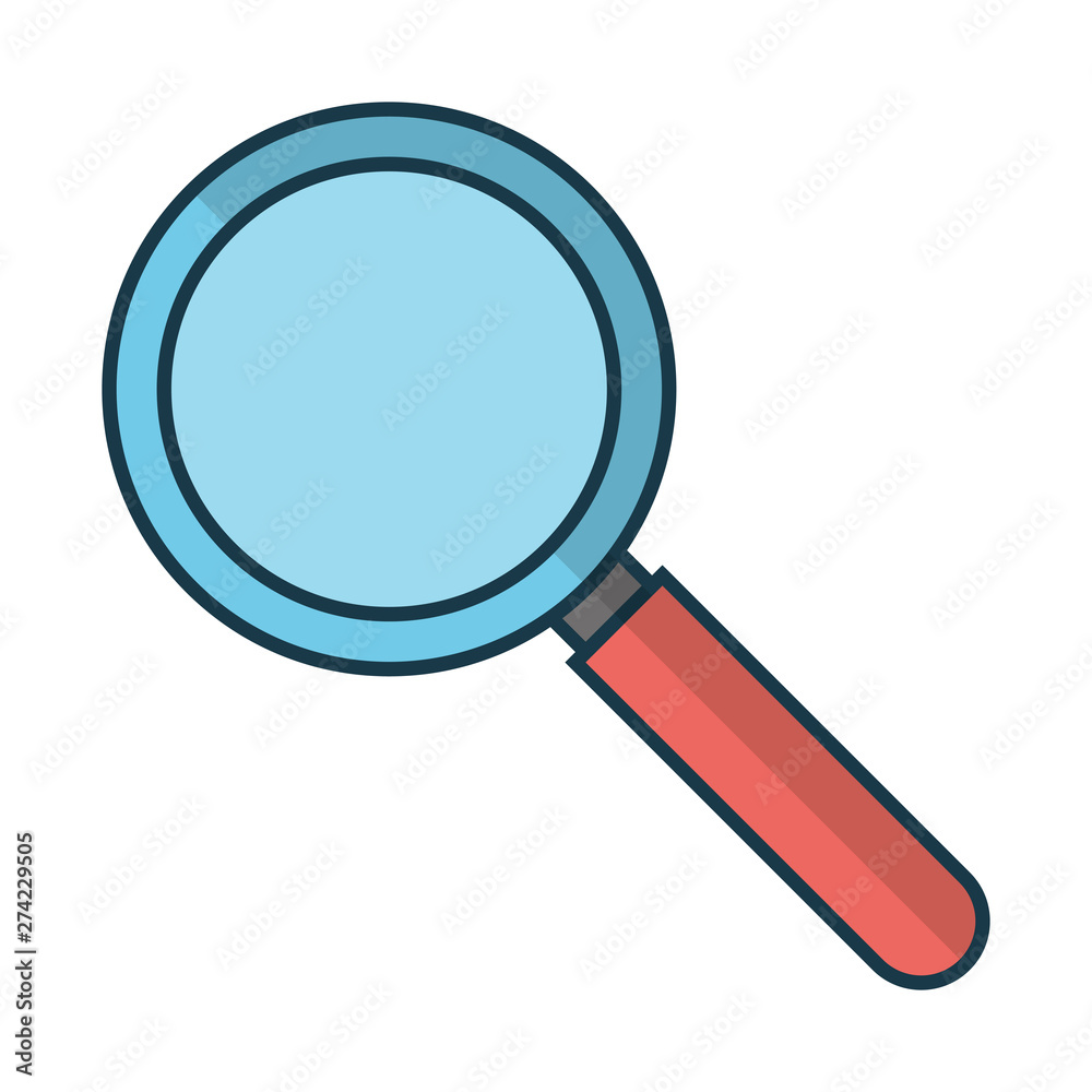magnifier glass on white background magnifier glass on white background