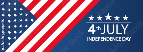 Modern vector illustration of USA Independence Day..Celebration of Fourth of July in United States of America..Background for greeting cards, banners, posters