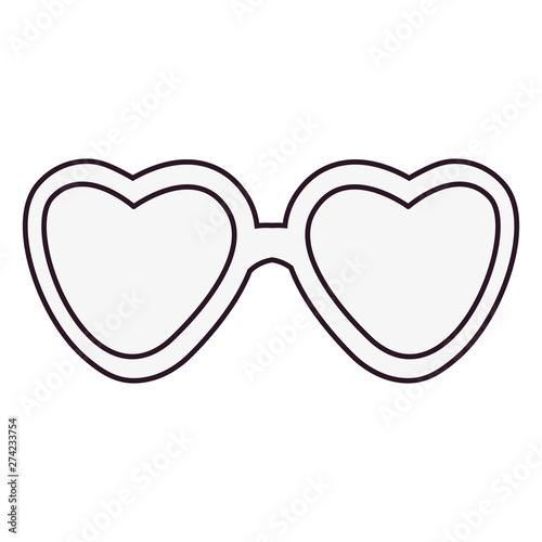 sunglasses shape hearts comic pop art