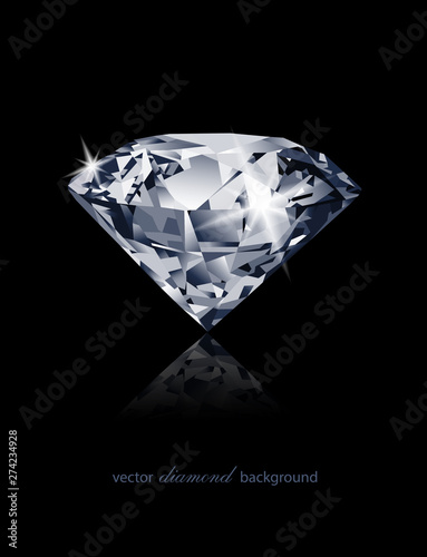 Luxury background with a vector diamond for modern design