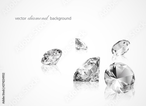 Luxury background with vector diamonds for modern design