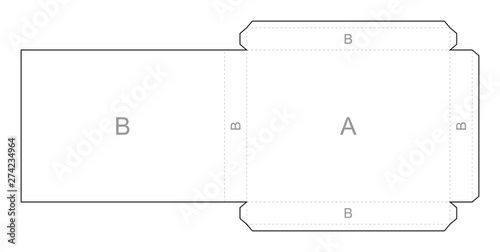 Paper box blueprint template