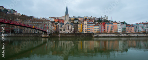 panorama passerelle saint george lyon