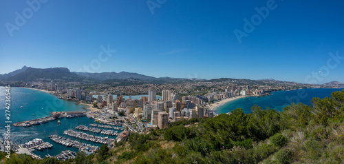 Beaches and mountains of Calpe. View from the natural park of Penyal d'Ifac, Spain © Jarmo V