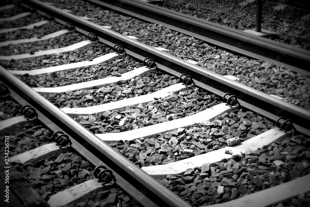 Naklejka premium Train tracks