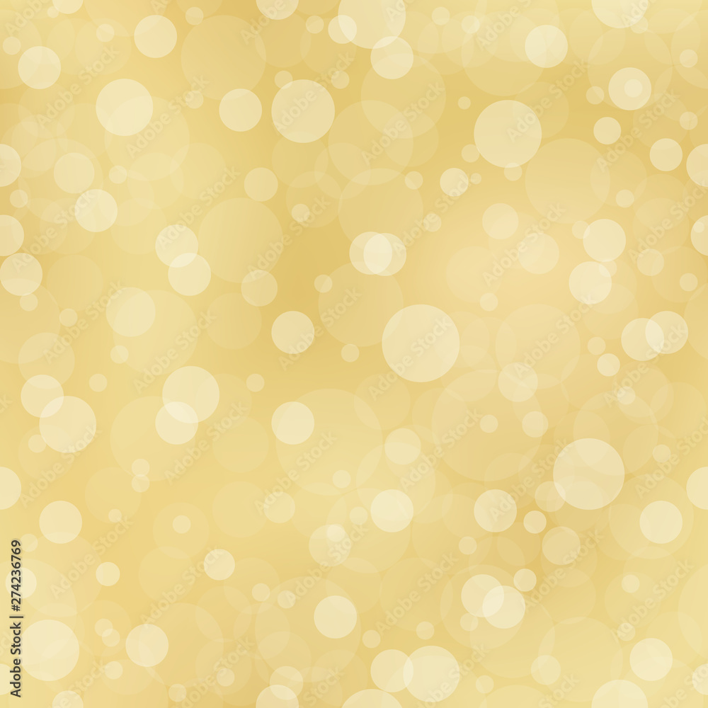 Abstract Background Gold bokeh light. White circles on yellow background. White circles on a yellow background. Vector illustration Abstract Background Gold bokeh light. White circles on yellow background. White circles on a yellow background. Vector illustration