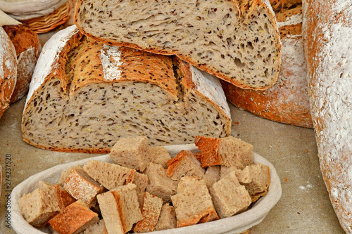 Villarceaux, France - june 9 2019 : bread photo