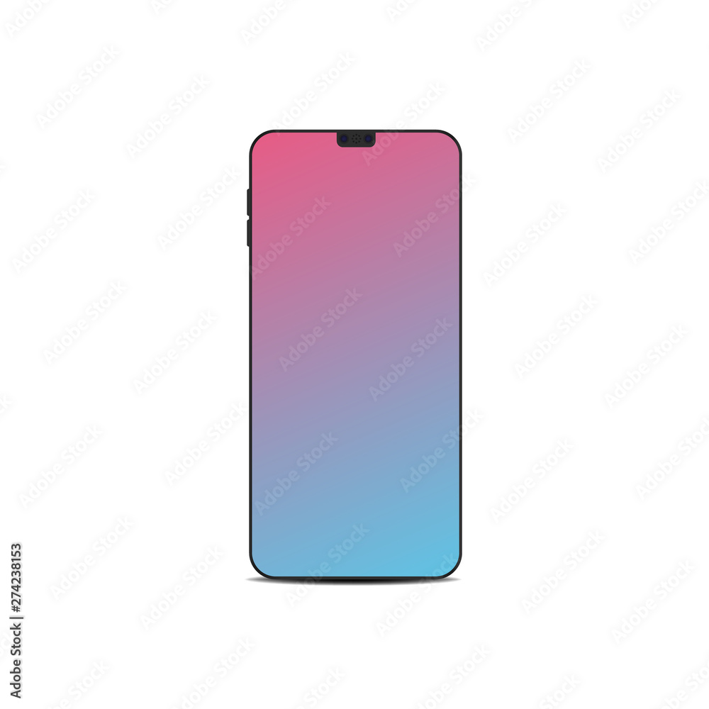 Smartphone mockup vector. Smartphone mockup isolated on white background. Smartphone mockup vector. Smartphone mockup isolated on white background.