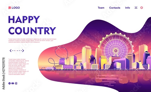 Abstract city banner