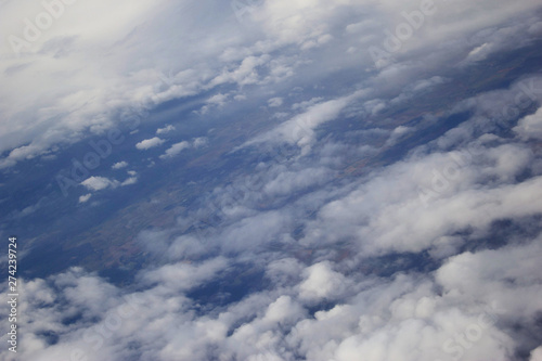 Beautiful view of clouds from above photograph for text © Viktoriya