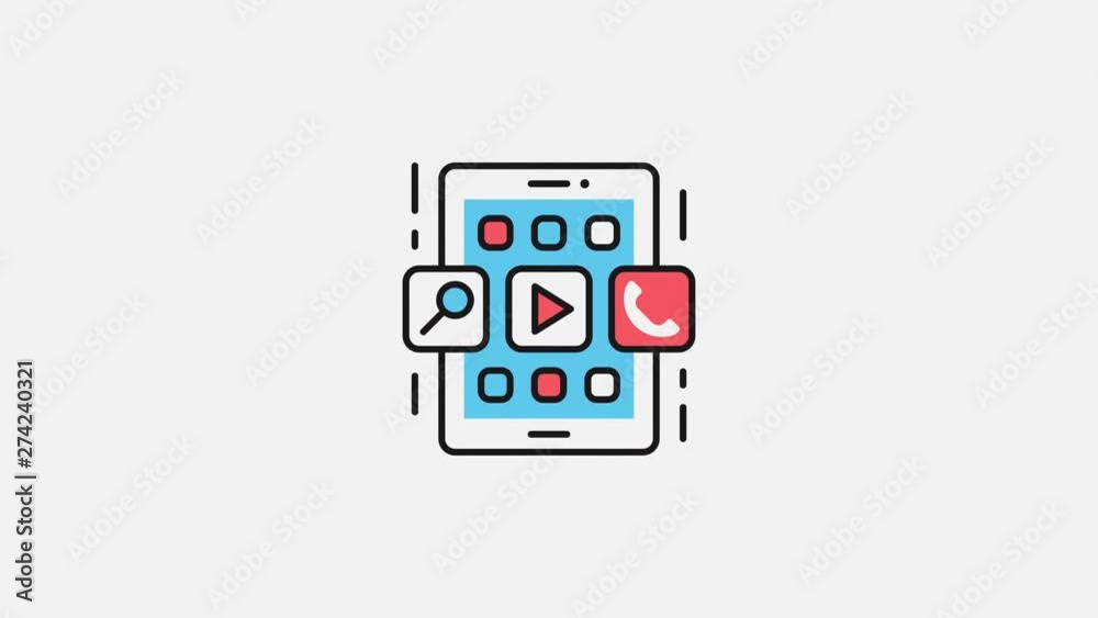 Smart phone of transforming - motion design animated composition. Smart phone of transforming - motion design animated composition.