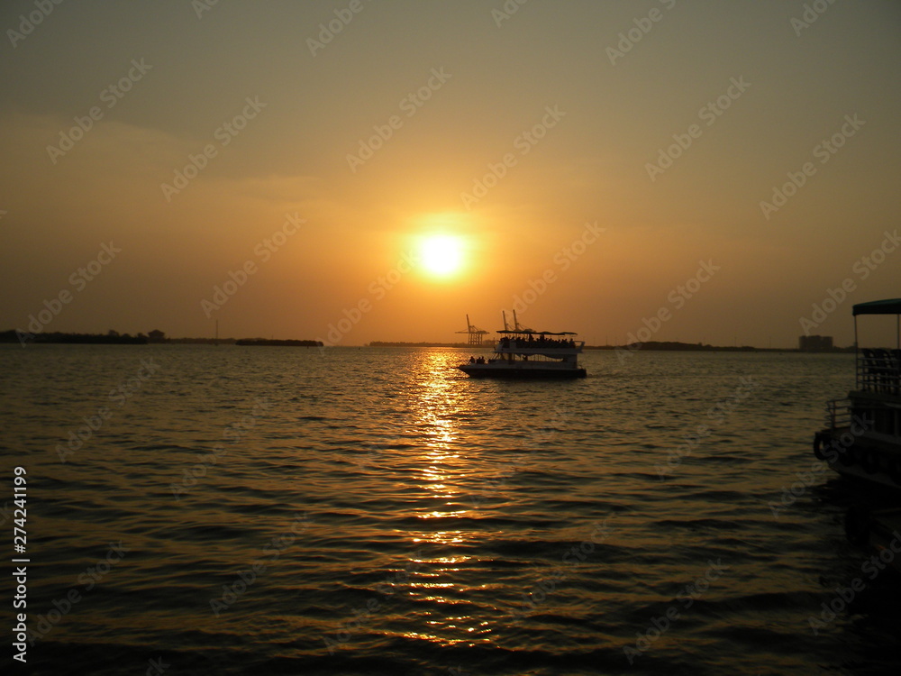Sunset at marine Drive Cochin, Kerala