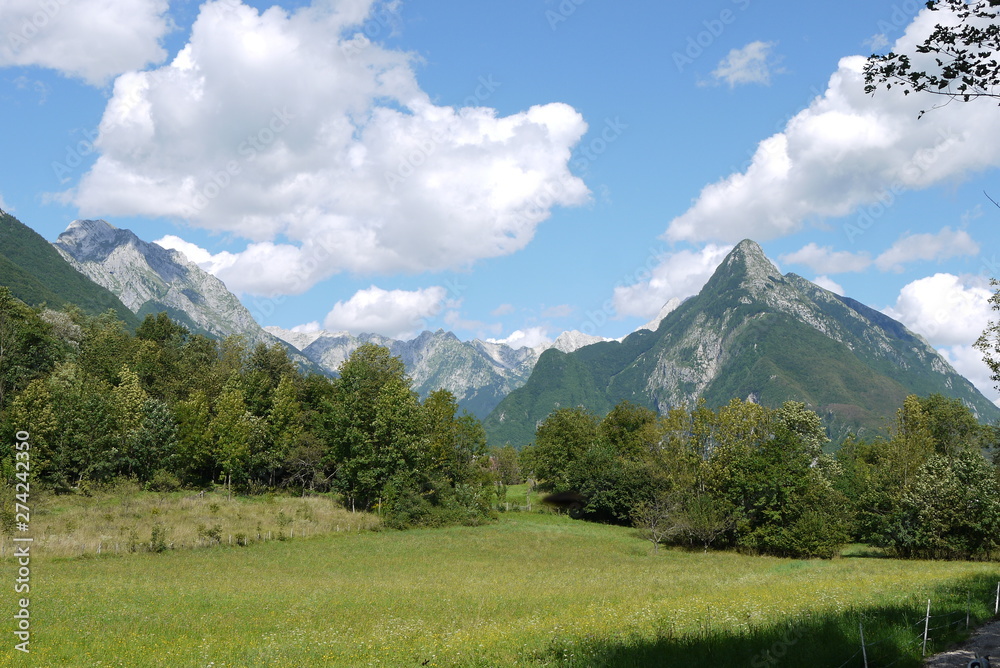 Fototapeta premium Scenic view of the Slovenian mountains