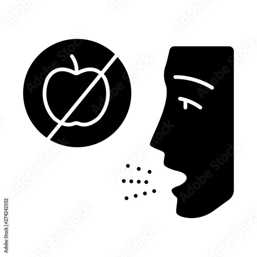 Fruits allergy glyph icon