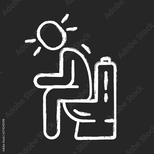 Diarrhea, constipation chalk icon