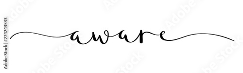 AWARE brush calligraphy banner