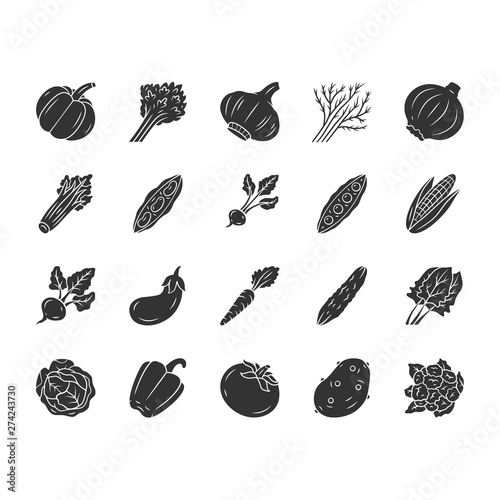 Vegetables glyph icon
