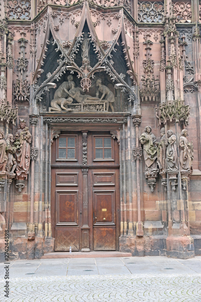 Door of Strasbourg Cathedral, France