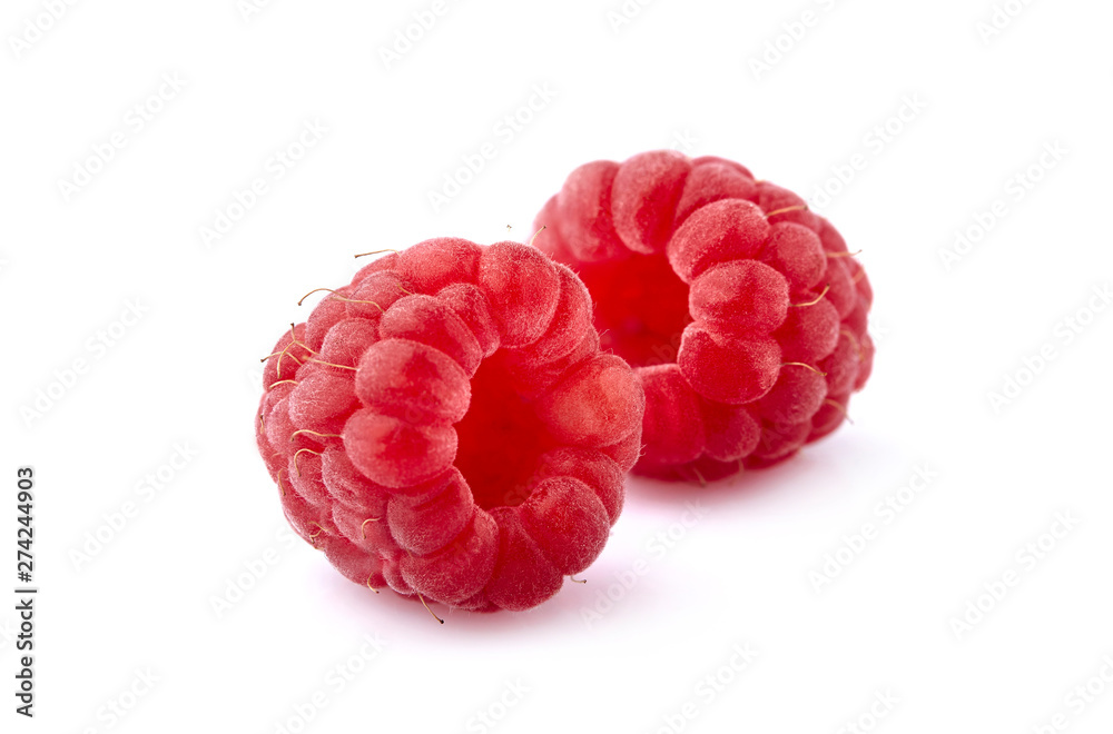 Raspberries Isolated on White Background Raspberries Isolated on White Background