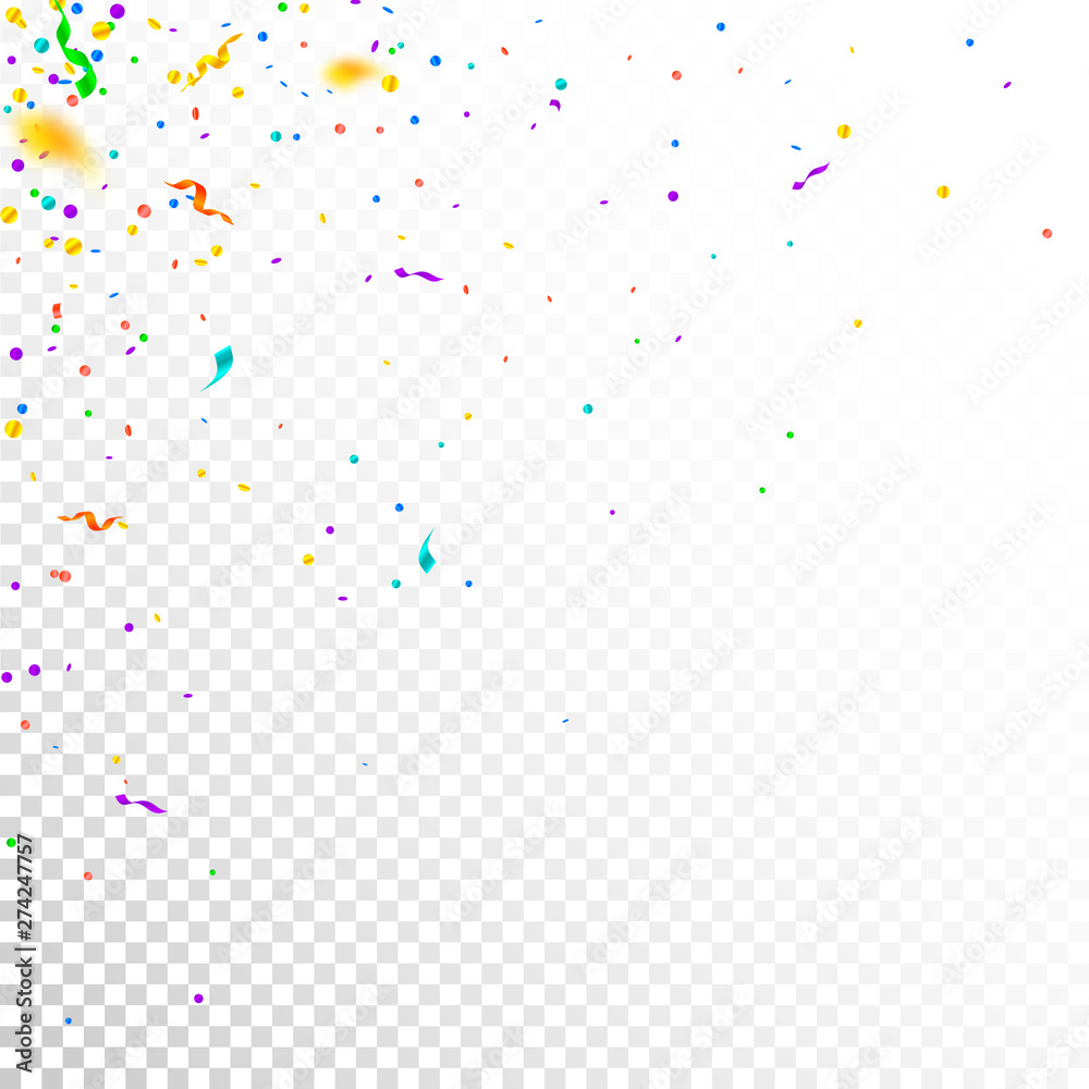 Streamers and confetti. Colorful tinsel and foil r Streamers and confetti. Colorful tinsel and foil r