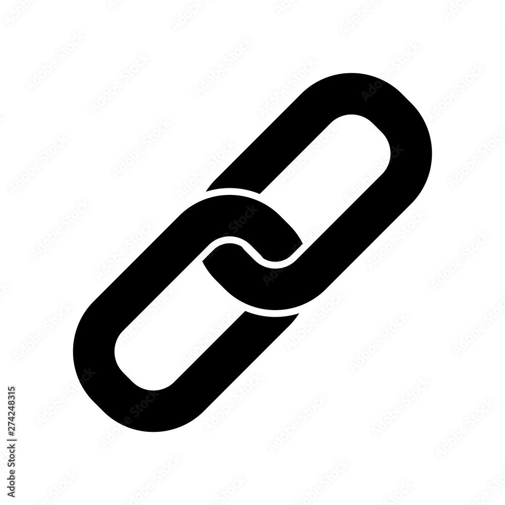 Link single icon. Chain link symbol. Chain vector. Hyperlink chain symbol. Link single icon. Chain link symbol. Chain vector. Hyperlink chain symbol.