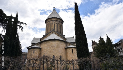 The Sioni Cathedral with Partial Clouds, Tbilisi, Georgia photo