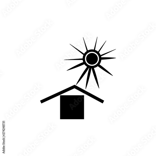 Protect from sunlight.Warning pictogram, which informs that the cargo must be protected from direct sunlight.