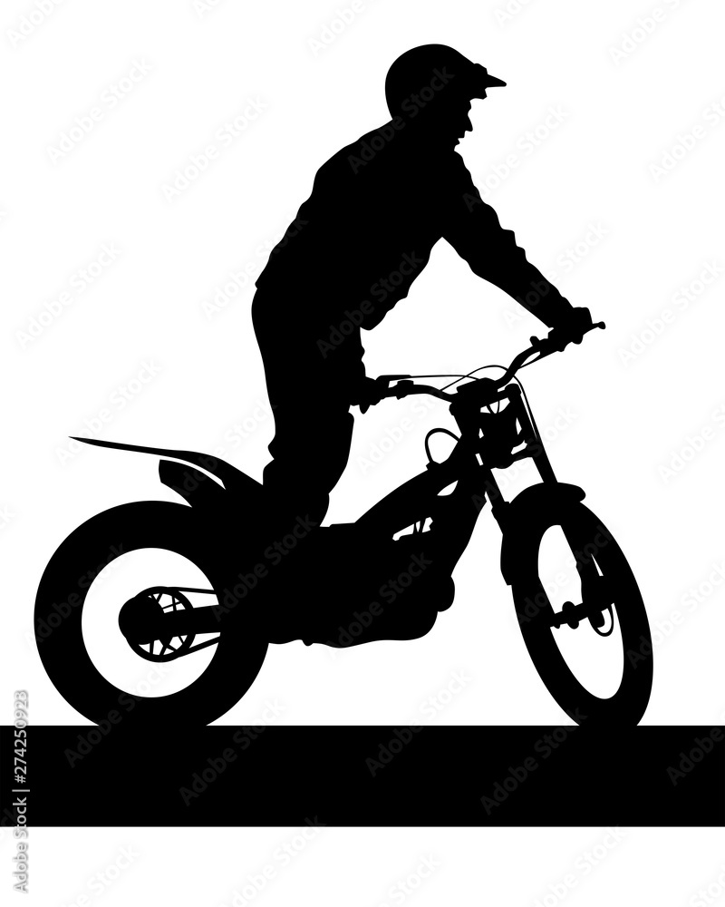 Sport motorcycle and man white background Sport motorcycle and man white background