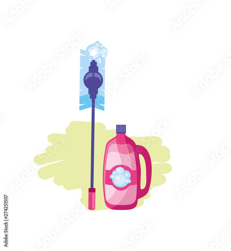 Isolated cleaning detergent and mop design