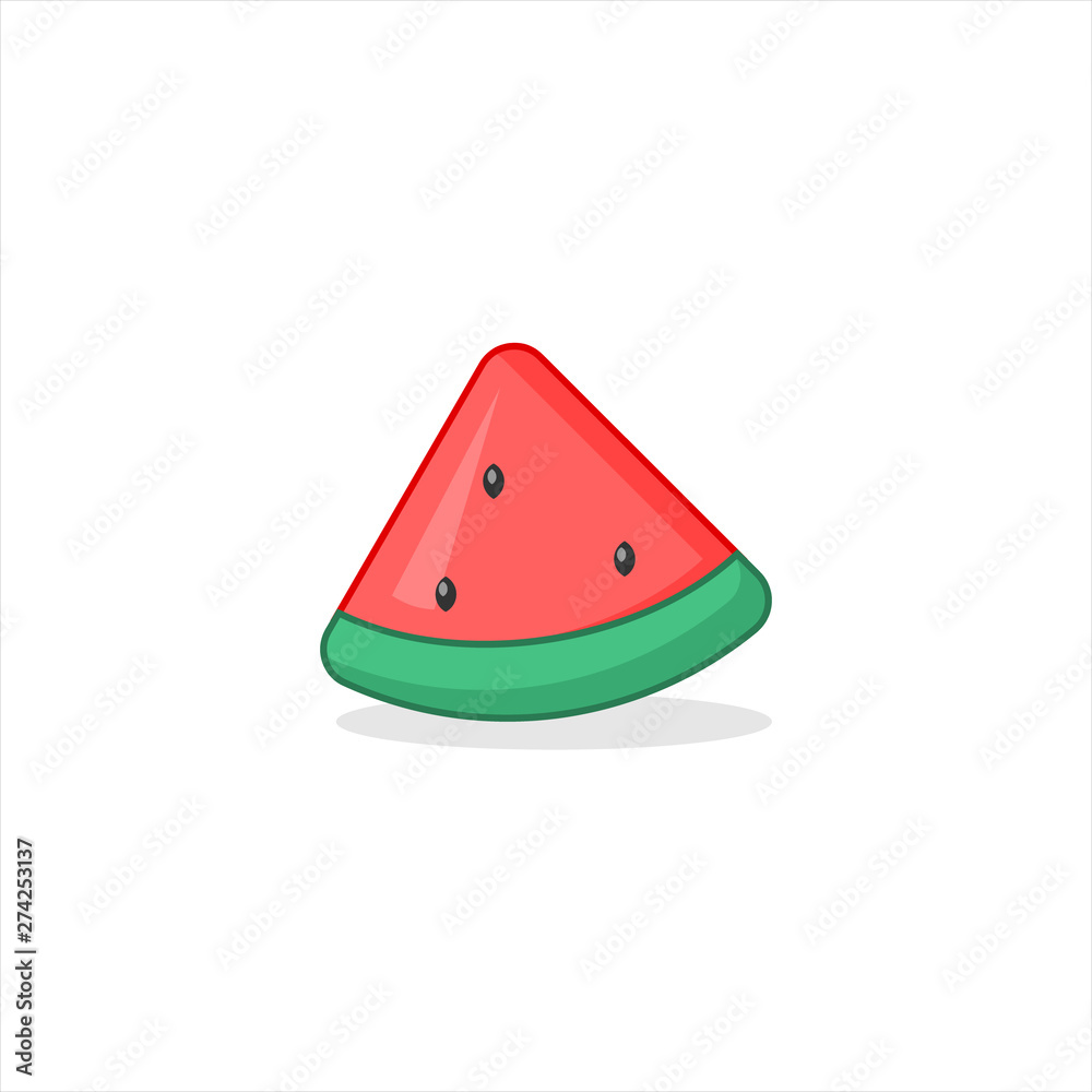 cute and simple watermelon logo icon vector