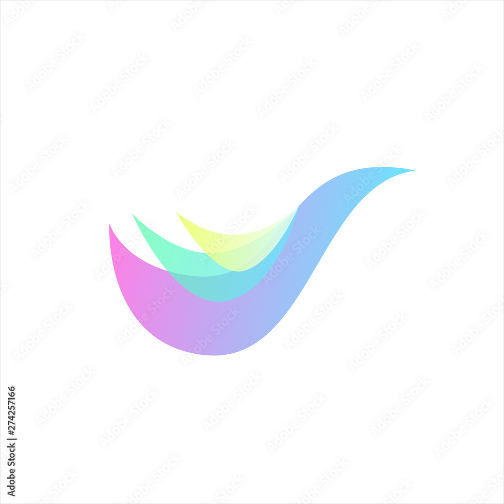 Fototapeta premium colorful abstract bird logo design