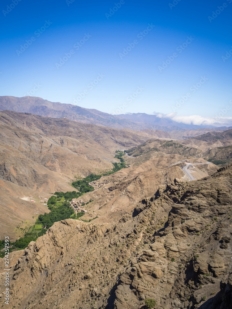 A view from the High Atlas, Road Tizi-n-Tichka between Marrakech and Ouarzazate (Morocco)