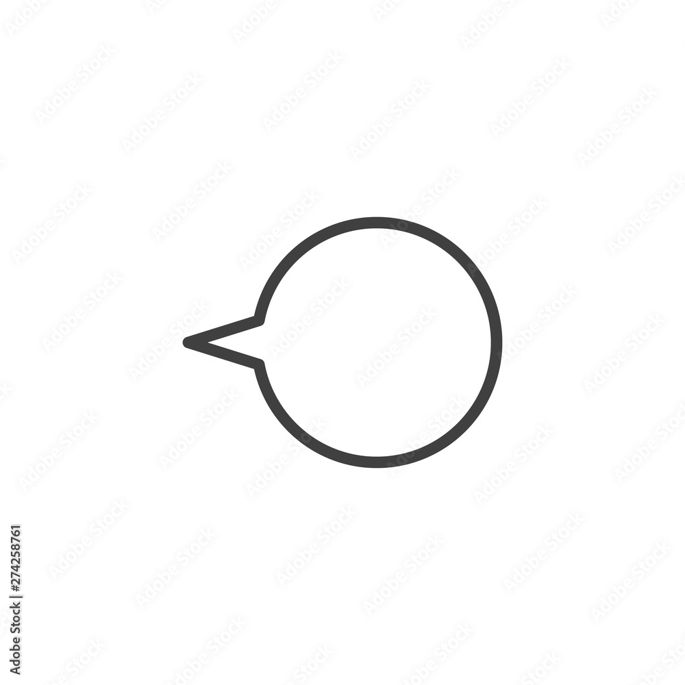 Bubble speech conversation line icon. linear style sign for mobile concept and web design. Speech bubble outline vector icon. Symbol, logo illustration. Vector graphics