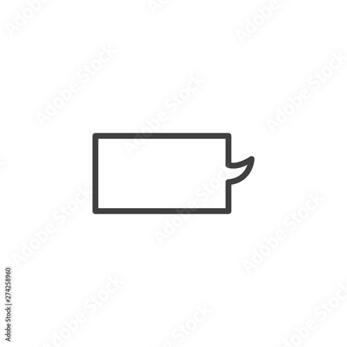 Empty speech bubble line icon. linear style sign for mobile concept and web design. Chat bubble, communication outline vector icon. Symbol, logo illustration. Vector graphics