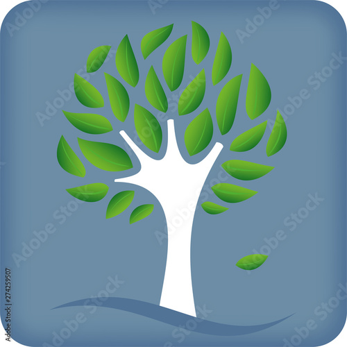 Leaf tree with flame leaves...